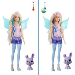 Barbie Color Reveal Peel Fairy Fashion Doll with Pet 25 Surprises Toys Gift