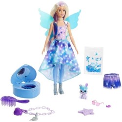 Barbie Color Reveal Peel Fairy Fashion Doll with Pet 25 Surprises Toys Gift