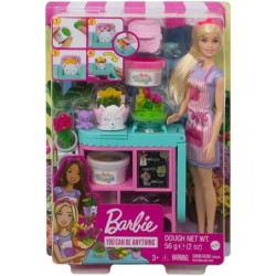 Barbie Florist Playset Blonde Doll Floral Shop Flower Making Station Toys Gift