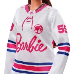 Barbie You Can Be Anything Hockey Player Curvy Brunette Doll and Playset Toy