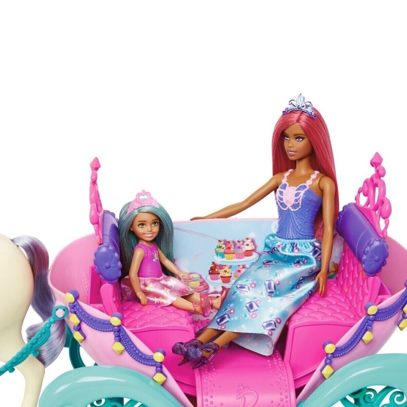 Barbie Dreamtopia Carriage Playset Dolls and Unicorns